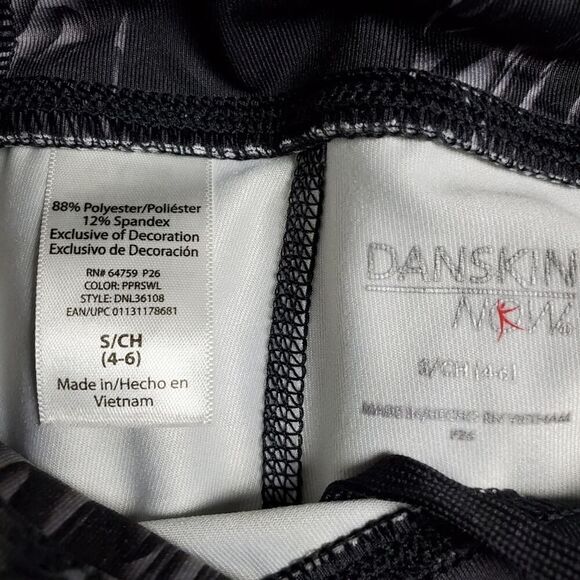 Danskin Now Leggings Black Gray Small 4-6 - Picture 3 of 9